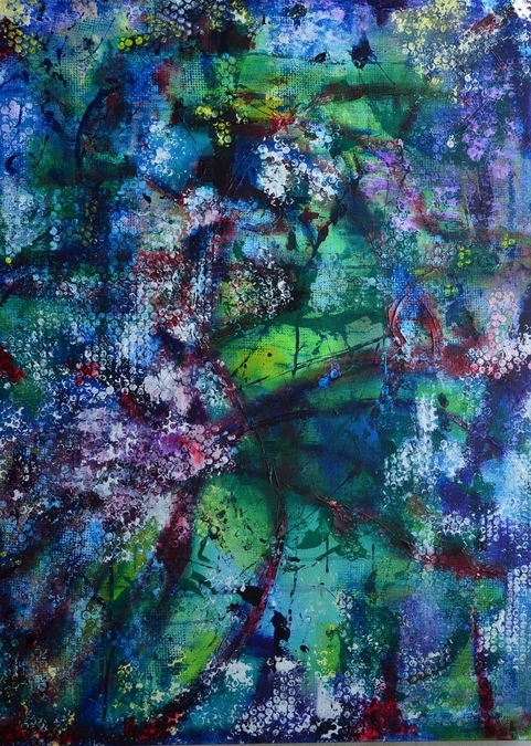 Abundance`, Katherine Moe. Acrylic on canvas,  30`` x 40``